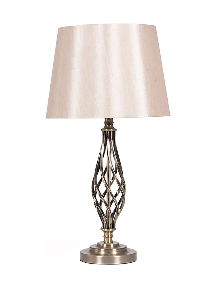 Pacific Antique Brass Jenna Metal Twist Detail Table Lamp - Image 2 of 4