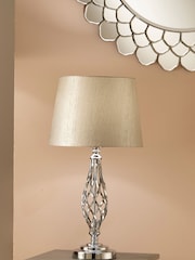 Pacific Silver Jenna Metal Twist Detail Table Lamp - Image 1 of 5