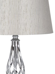 Pacific Silver Jenna Metal Twist Detail Table Lamp - Image 4 of 5