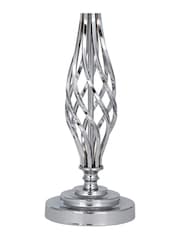 Pacific Silver Jenna Metal Twist Detail Table Lamp - Image 5 of 5