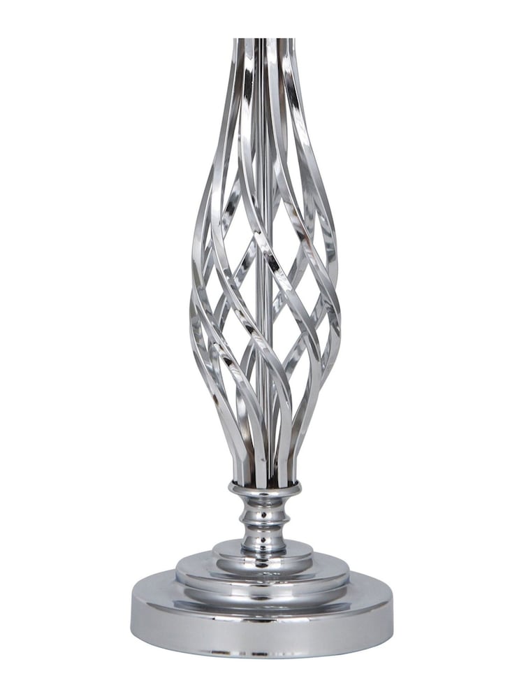 Pacific Silver Jenna Metal Twist Detail Table Lamp - Image 5 of 5