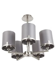 Pacific Grey Midland Marble Effect 5 Arm Pendant Ceiling Light - Image 3 of 5