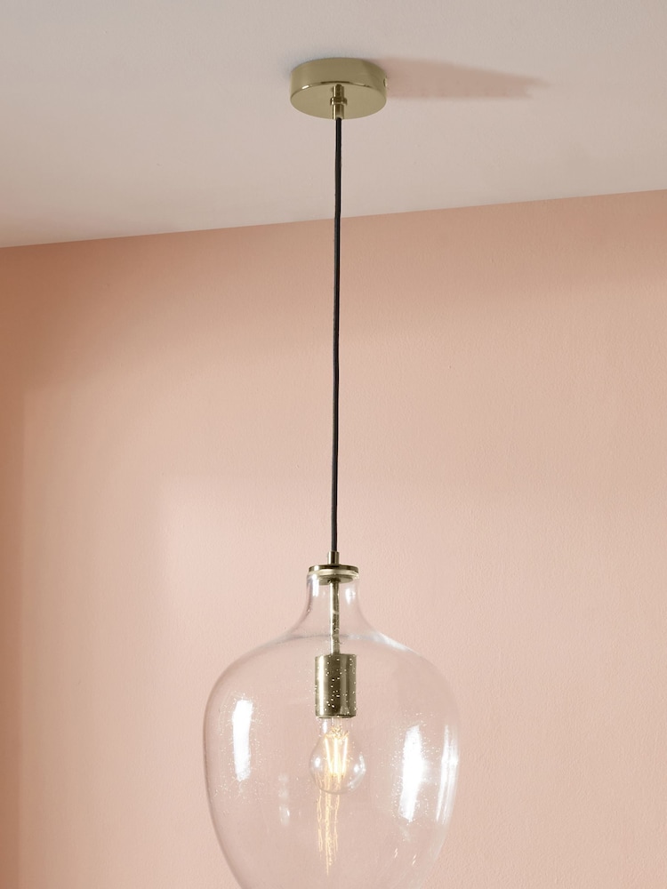 Pacific Clear Islay Bubble Glass Pendant Ceiling Light - Image 1 of 5