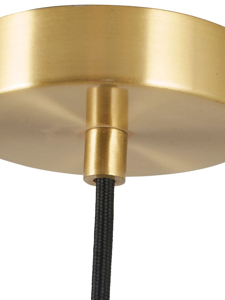 Pacific Asterope 6 White Orb and Gold Metal Pendant Ceiling Light - Image 4 of 4