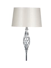 Pacific Silver Jenna Metal Twist Detail Floor Lamp - Image 3 of 4