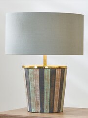 Pacific Sage Green Kerala Distressed Wood Table Lamp - Image 1 of 5