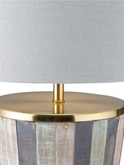 Pacific Sage Green Kerala Distressed Wood Table Lamp - Image 3 of 5