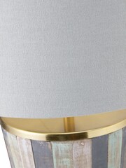Pacific Sage Green Kerala Distressed Wood Table Lamp - Image 4 of 5