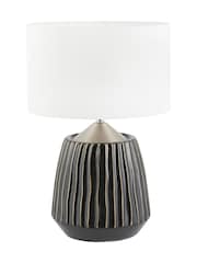 Pacific Black/Silver Artemis Textured Ceramic Table Lamp - Image 2 of 5