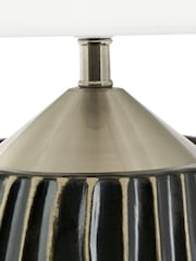 Pacific Black/Silver Artemis Textured Ceramic Table Lamp - Image 3 of 5