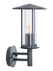 Pacific Dark Grey Myosotis Metal Chimney Outdoor Wall Light - Image 4 of 6