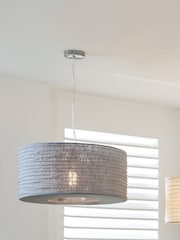 Pacific Grey Patpong 50cm Jute Easy Fit Pendant Ceiling Light - Image 1 of 6