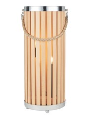 Pacific Natural Austell Wood Large Lantern Floor Lamp - Image 2 of 7