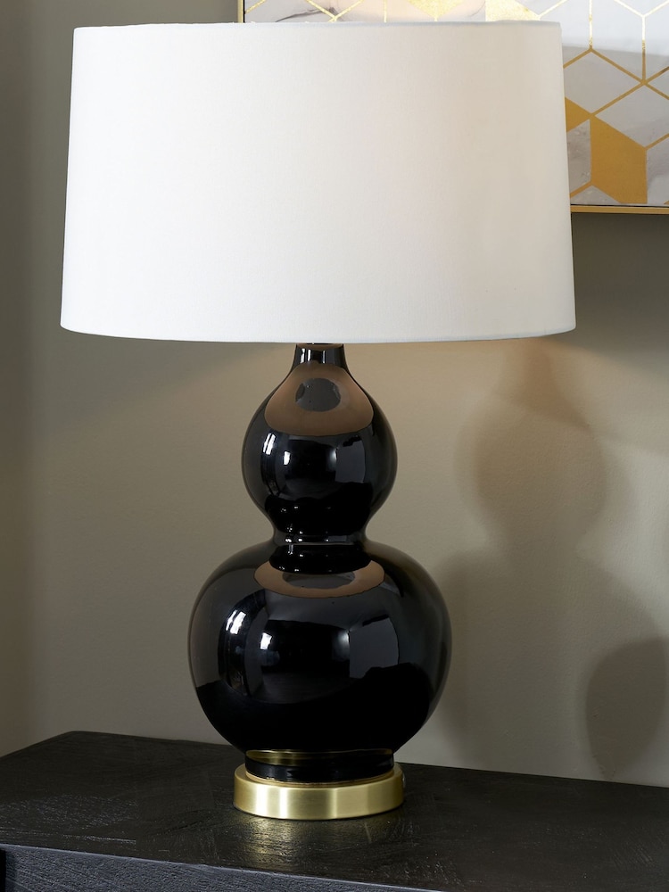 Pacific Black Gatsby Ceramic Table Lamp - Image 1 of 5
