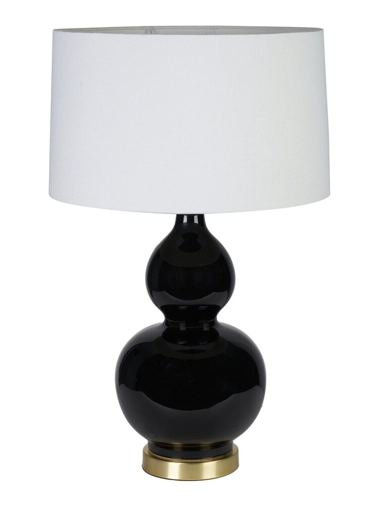 Pacific Black Gatsby Ceramic Table Lamp - Image 2 of 5