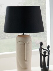 Pacific Cream Rushmore Texture Ceramic Table Lamp - Image 1 of 5