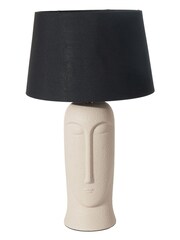 Pacific Cream Rushmore Texture Ceramic Table Lamp - Image 2 of 5