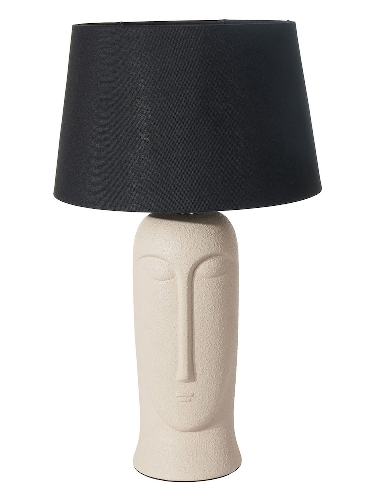 Pacific Cream Rushmore Texture Ceramic Table Lamp - Image 2 of 5