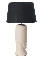 Pacific Cream Rushmore Texture Ceramic Table Lamp - Image 3 of 5