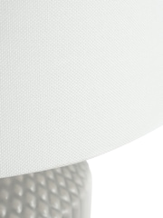 Pacific Grey Meribel Geo Textured Ceramic Table Lamp - Image 4 of 5