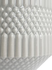 Pacific Grey Meribel Geo Textured Ceramic Table Lamp - Image 5 of 5