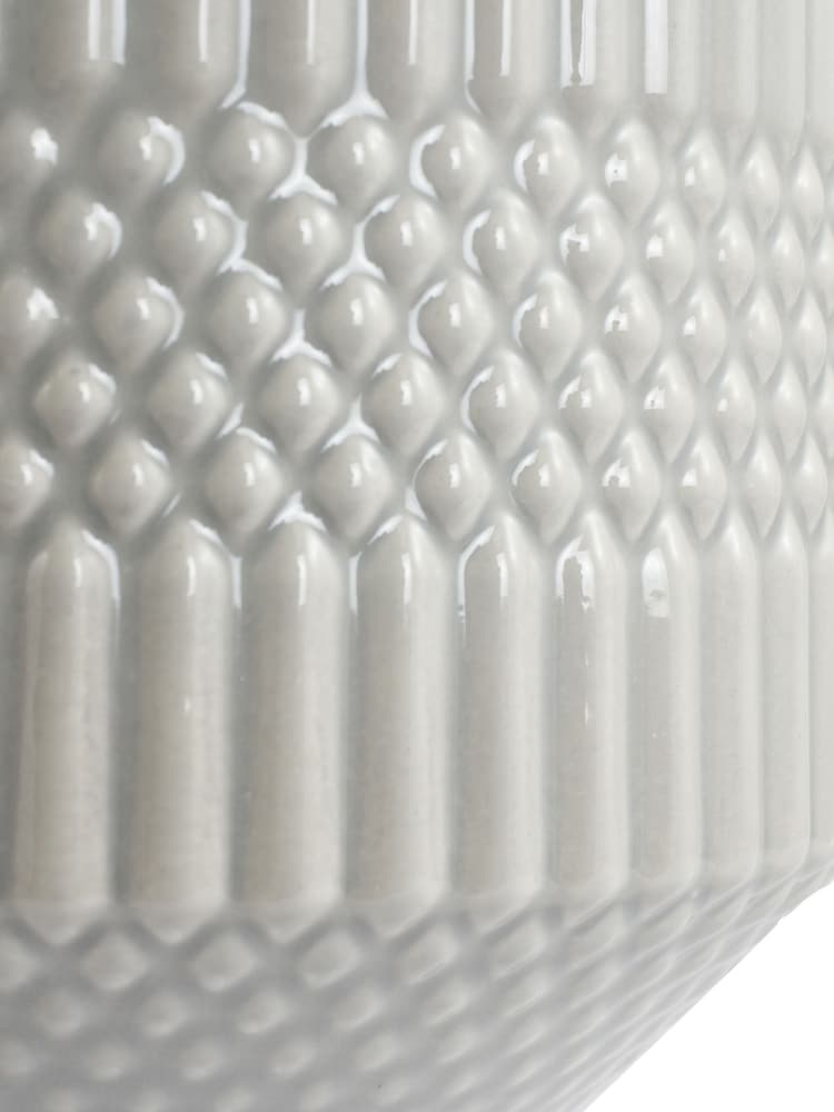 Pacific Grey Meribel Geo Textured Ceramic Table Lamp - Image 5 of 5