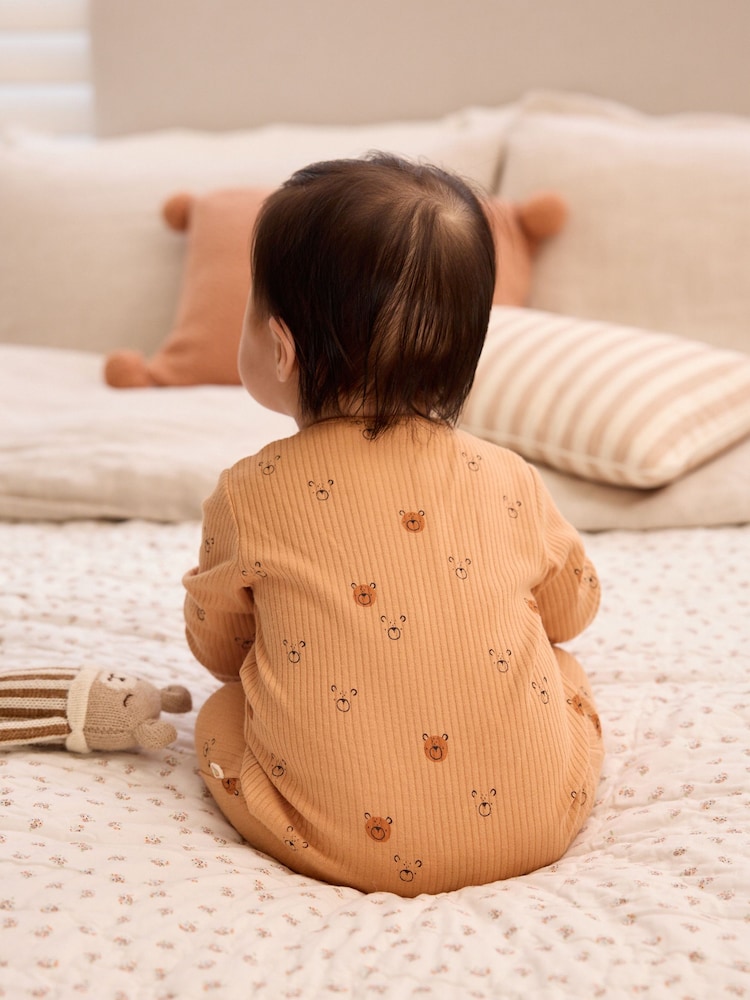 Več - dojenček 100% Cotton brez stopal Sleepsuits 3 komplet With Zip (0mths-3yrs) - Slika 13 iz 13