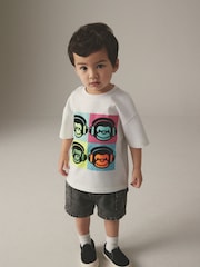 White/Green 100% Cotton Short Sleeve Character T-Shirt (3mths-7yrs) - Image 1 of 6