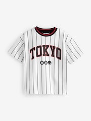 White 100% Cotton Short Sleeve Varsity T-Shirt (3mths-7yrs) - Image 5 of 7