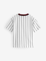 White 100% Cotton Short Sleeve Varsity T-Shirt (3mths-7yrs) - Image 6 of 7