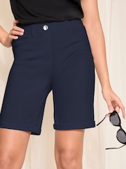 Blau - Friends Like These Sculpt and Shape Jersey-Shorts mit Aufschlag - Bild 1 von 4