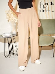 Friends Like These Camel Tall Premium Wide Leg Smart Trousers - Image 4 of 4