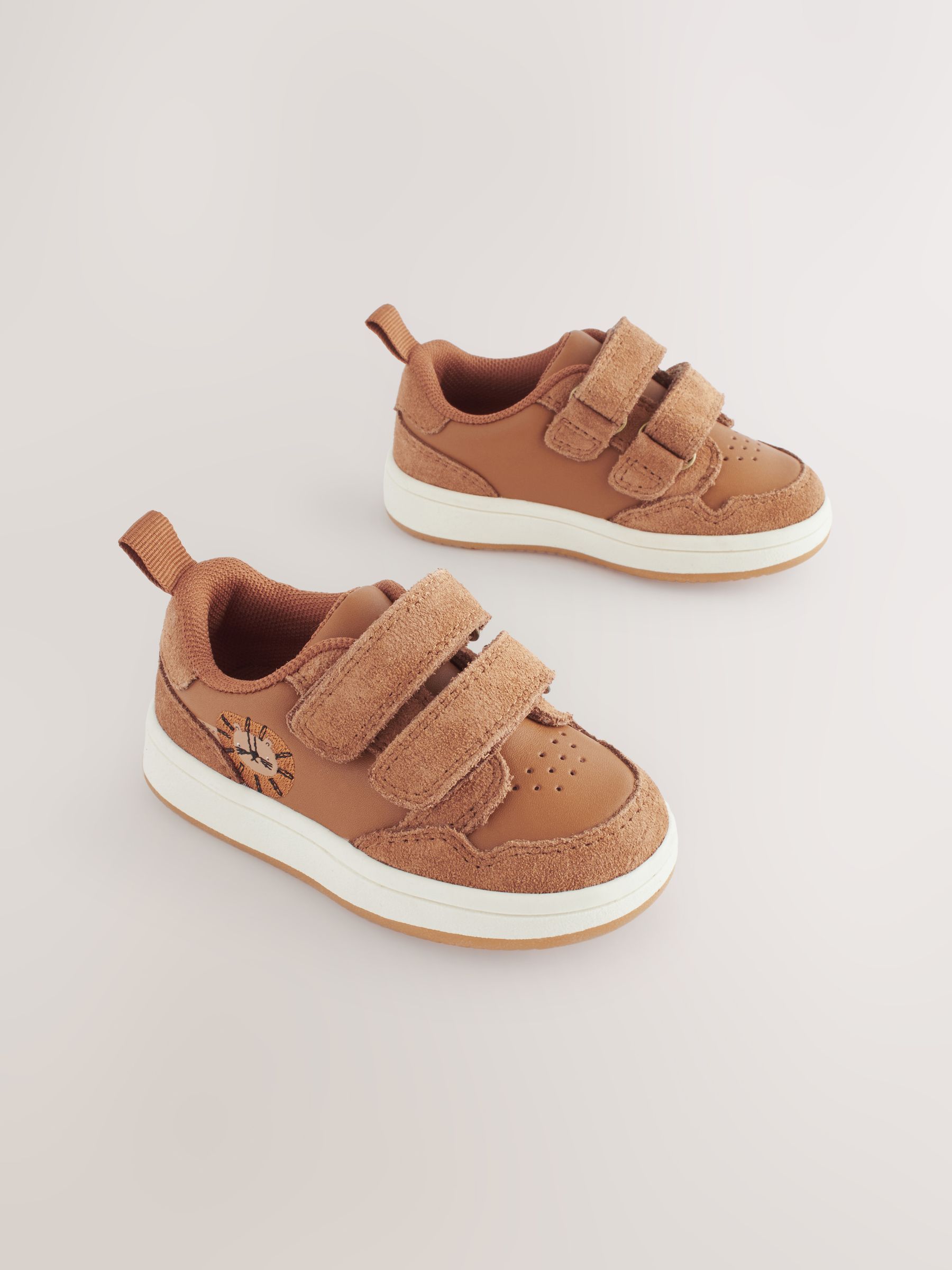 Buy Tan Brown Standard Fit (F) Baby Touch Fastening Leather First ...