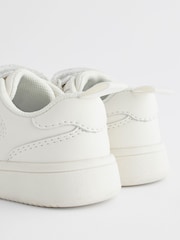 White Wide Fit (G) Baby Touch Fastening Leather First Walker Shoes - Image 3 of 7