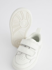 White Wide Fit (G) Baby Touch Fastening Leather First Walker Shoes - Image 4 of 7