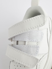 White Wide Fit (G) Baby Touch Fastening Leather First Walker Shoes - Image 5 of 7