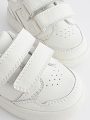 White Wide Fit (G) Baby Touch Fastening Leather First Walker Shoes - Image 6 of 7