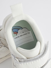 White Wide Fit (G) Baby Touch Fastening Leather First Walker Shoes - Image 7 of 7
