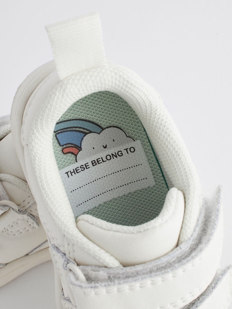 White Wide Fit (G) Baby Touch Fastening Leather First Walker Shoes - Image 7 of 7