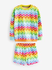 Little Bird by Jools Oliver Multi Pastel Towelling 100% Cotton Sweat Top and Shorts Set - Image 11 of 12
