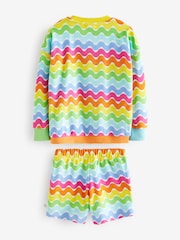 Little Bird by Jools Oliver Multi Pastel Towelling 100% Cotton Sweat Top and Shorts Set - Image 12 of 12
