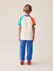 Little Bird by Jools Oliver Blue Rainbow T-Shirt and Jogger Set - Image 2 of 13