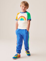 Little Bird by Jools Oliver Blue Rainbow T-Shirt and Jogger Set - Image 3 of 13