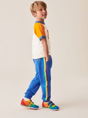Little Bird by Jools Oliver Blue Rainbow T-Shirt and Jogger Set - Image 4 of 13