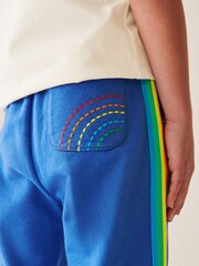 Little Bird by Jools Oliver Blue Rainbow T-Shirt and Jogger Set - Image 8 of 13