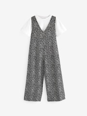 Black/White Spot Jumpsuit And T-Shirt Set (3-16yrs) - Image 6 of 9