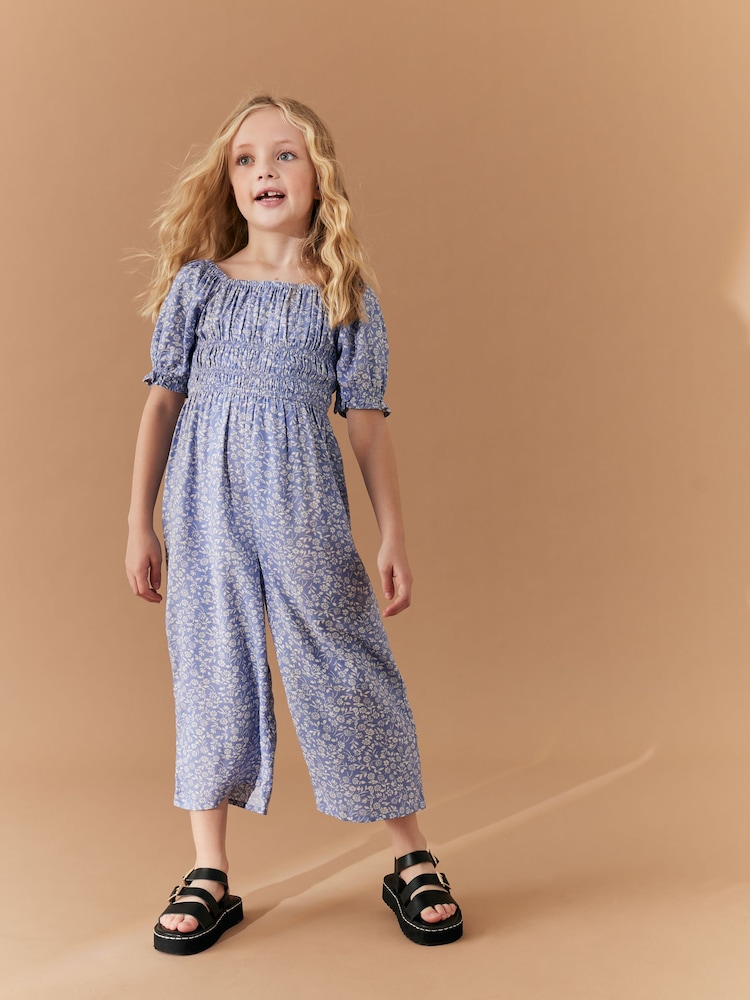 Blaues Streublumenmuster - Bedruckter Overall (3–16 Jahre) - Bild 1 von 7 Blaues Streublumenmuster - Bedruckter Overall (3–16 Jahre) - Bild 1 von 7