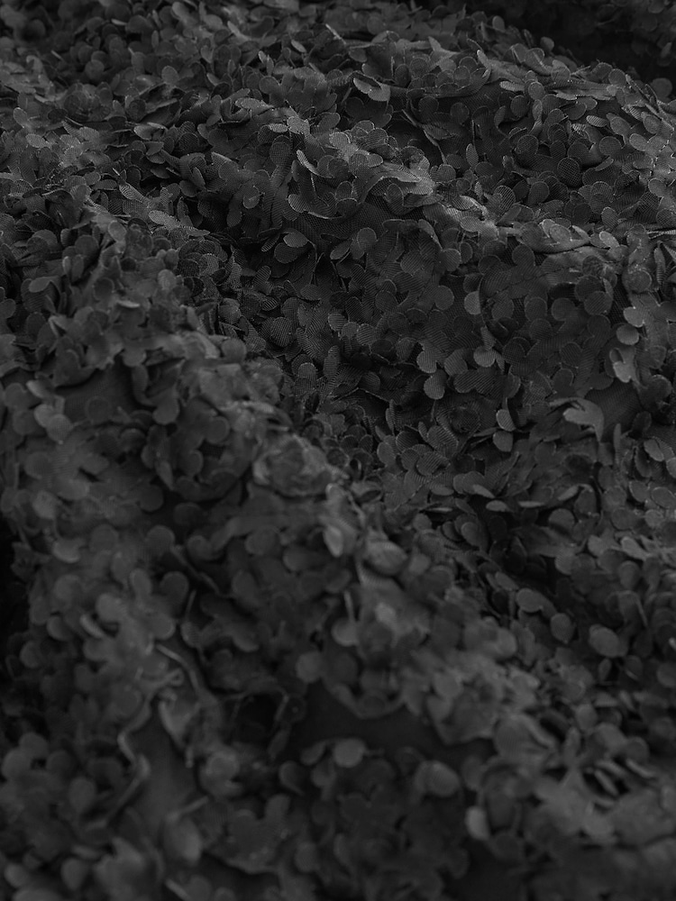 Black Textured Party Dress (3-16yrs) - Image 8 of 8