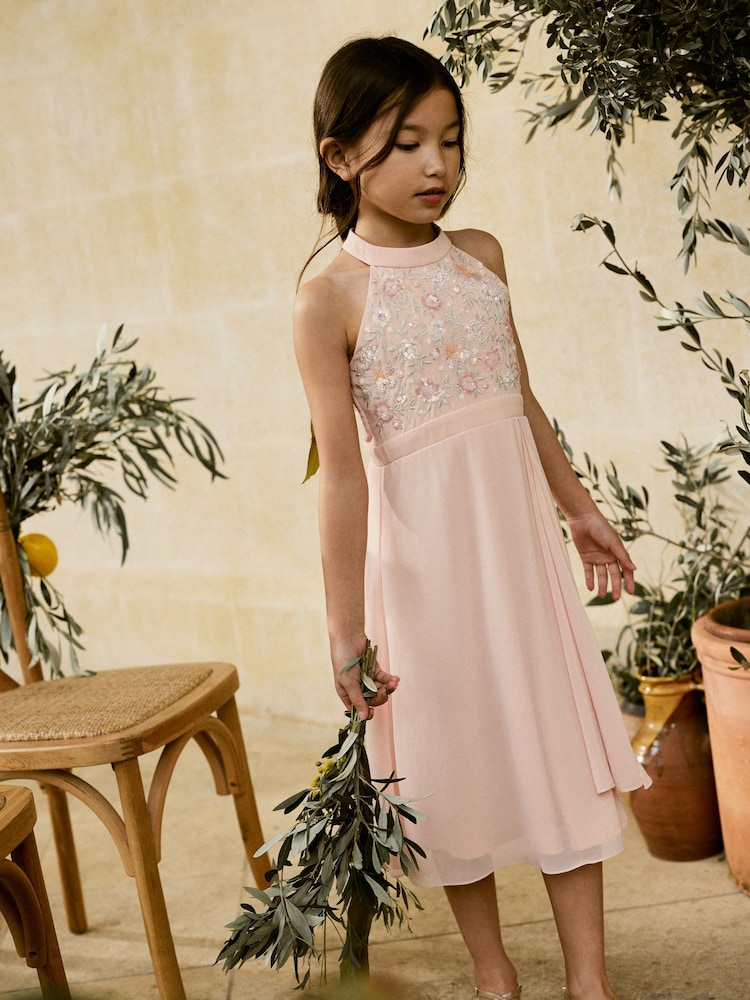 Pink Beaded Prom Dress (6-16yrs) - Image 1 of 5