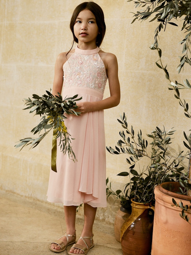 Pink Beaded Prom Dress (6-16yrs) - Image 2 of 5